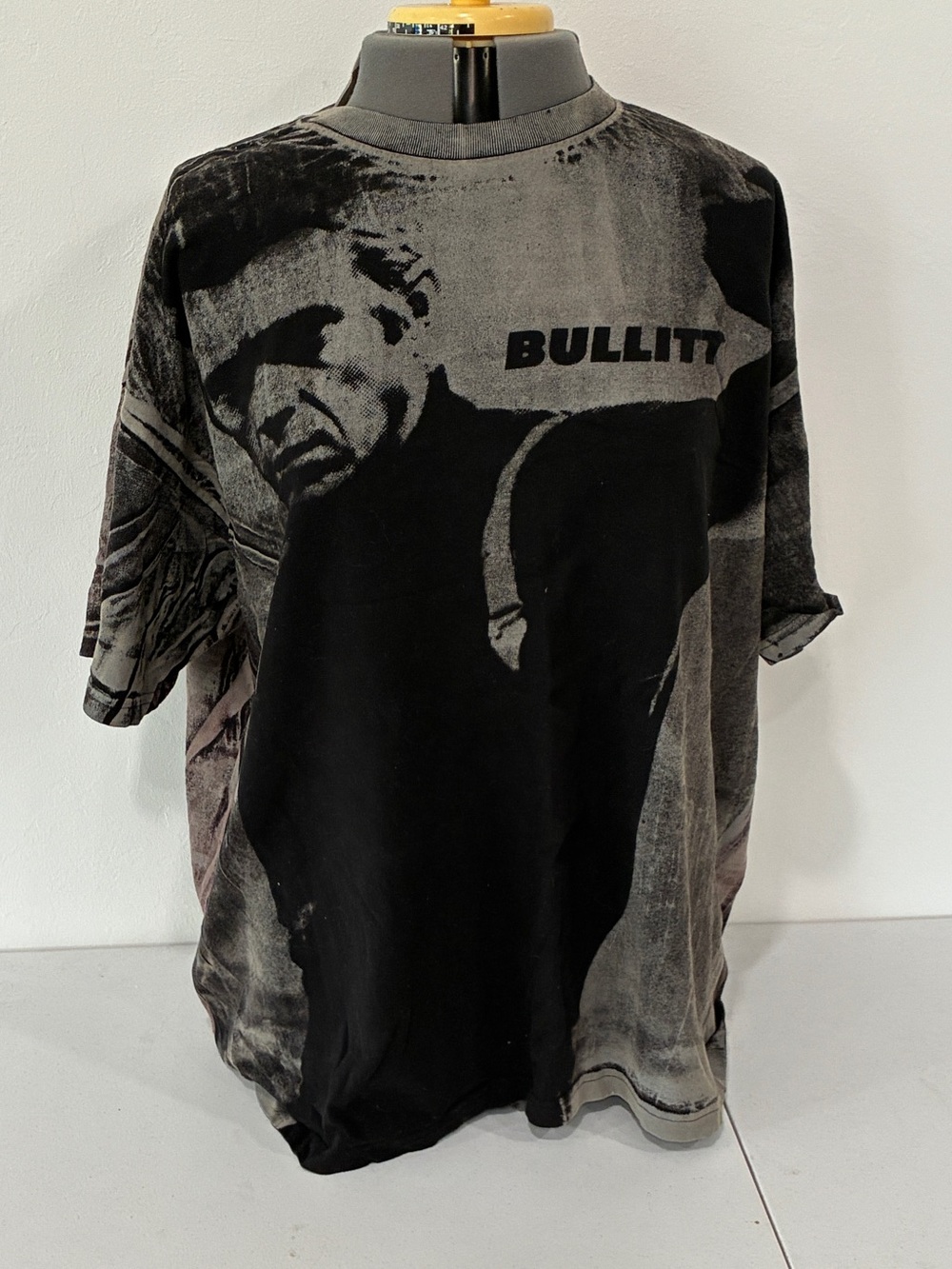 Steve McQueen Bullitt Mustang AOP Shirt All Over Print XXL Warner Bros Licensed